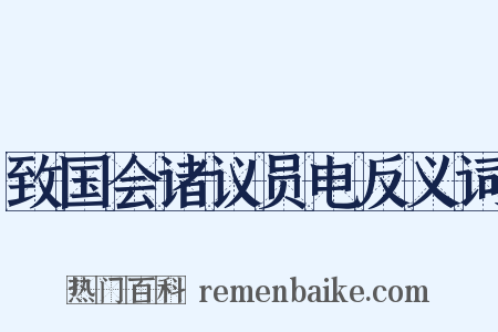 致国会诸议员电反义词是什么意思的图片